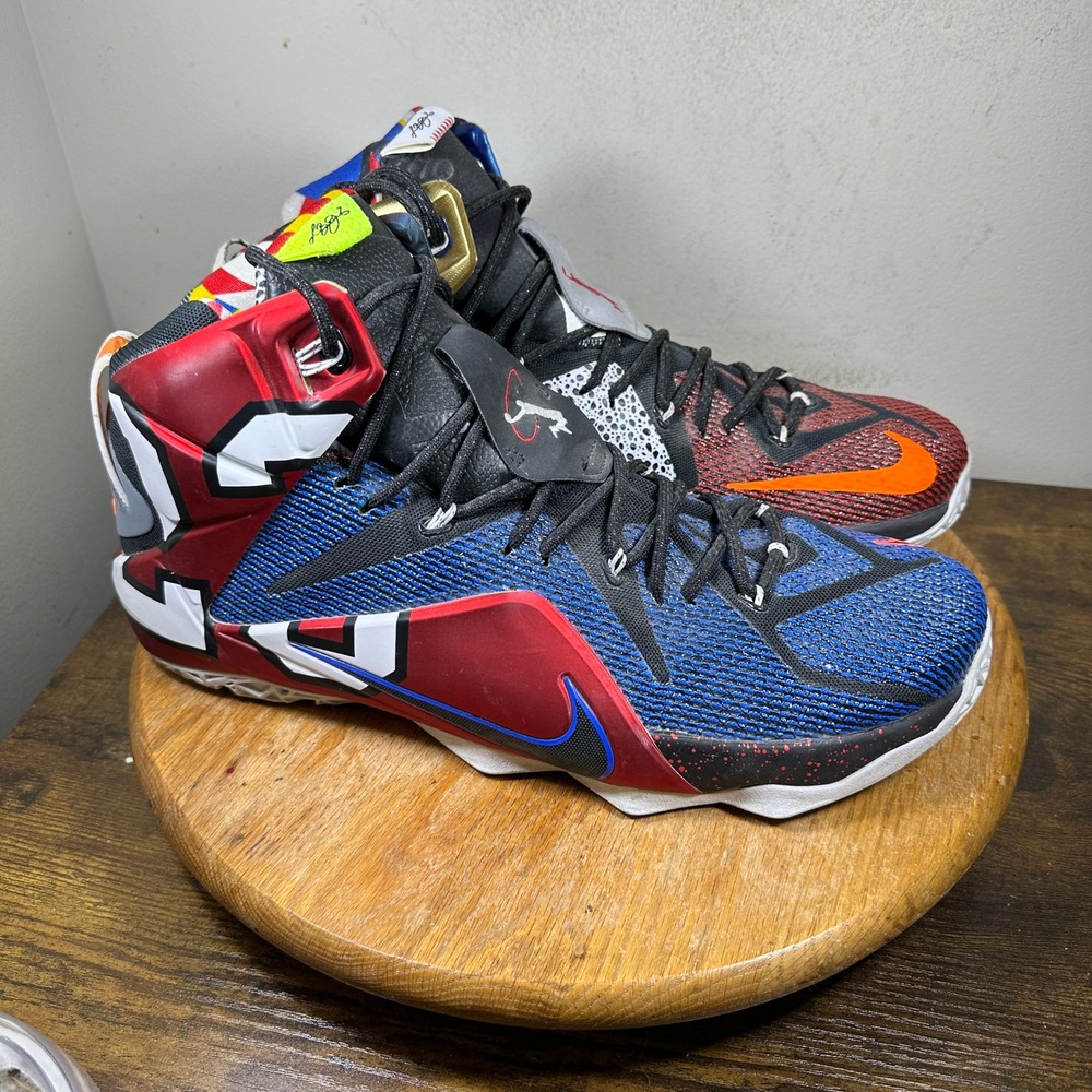 Nike LeBron 12 What The Multi-Color Basketball Shoes 802193-909 Mens 14